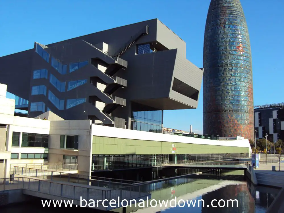 The stunning new "disseny hub" Barcelona and the famous Agbar Tower