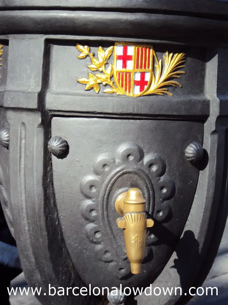 Close up of the canaletas fountain, Las Ramblas, Barcelona