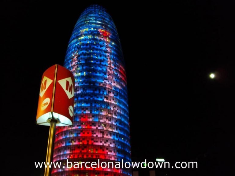Full Moon at the Torre Agbar, Barcelona