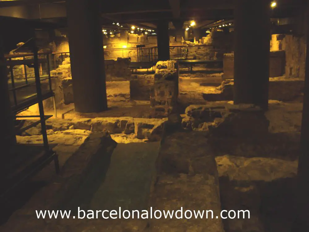 The remains of Barcino - Roman Barcelona