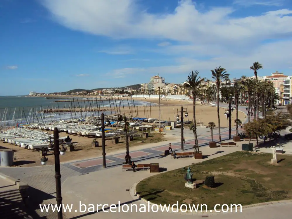 View of the Beaches at Sitges in Winter