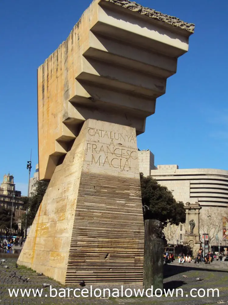 Francesc Macià Monument - Josep Maria Subirachs 1991, Barcelona Spain