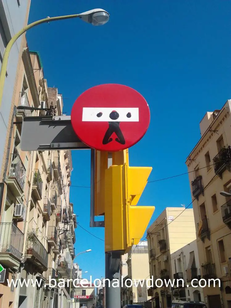 Man in Stocks, Graffiti in Barcelona