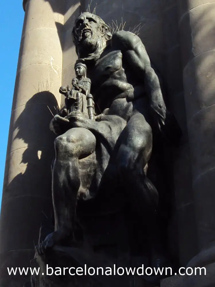 Montserrat - Statue by Eusebi Arnau 1928, Barcelona