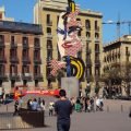The Barcelonas Head statue by the old Port