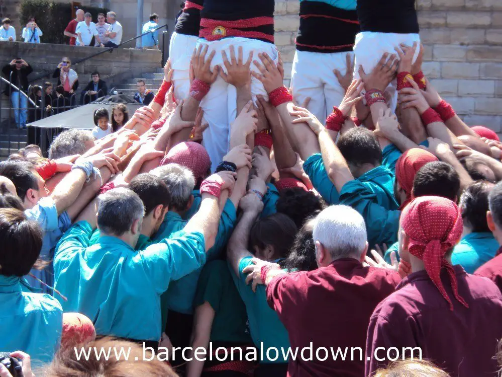 The base of a Castell human tower
