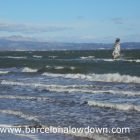 Windsurfing at Riumar, Spain in springtime