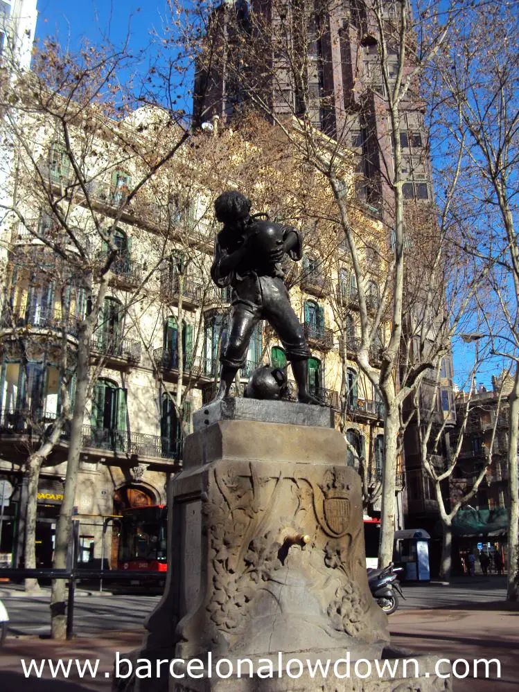 The "Font del Noi dels Càntirs" One of 3 Art Nouveau Fountains by Josep Campeny