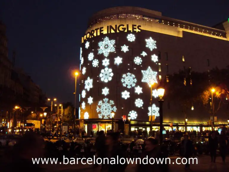The Corte Ingles department store at Christmas