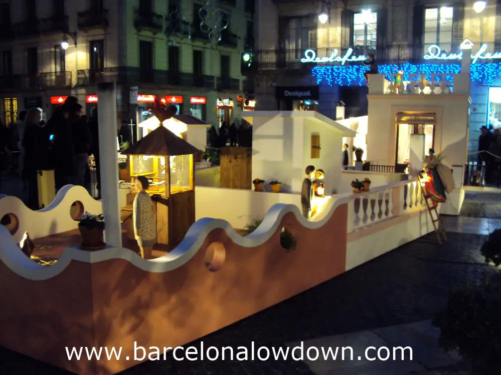 The gaiant nativity scene in front of Barcelona city hall 2013