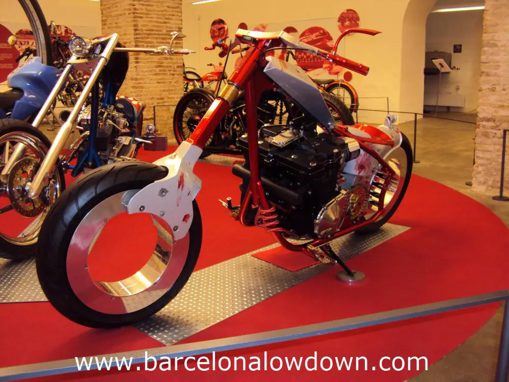 A Vendetta custom bike in the motorcycle museum of Barcelona