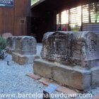 Close-up view of Roman Tombs at the MUHBA Via Sepulcral Romana, Barcelona