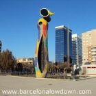 The 22m high Woman and Bird statue by Joan Miró, Barcelona, Catalonia