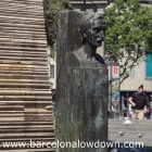 Bronze bust of Francesc Masia in Catalonia Square Barcelona