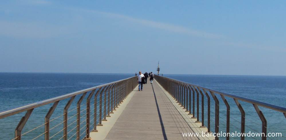 Looking out to sea along the Pont del Petroli