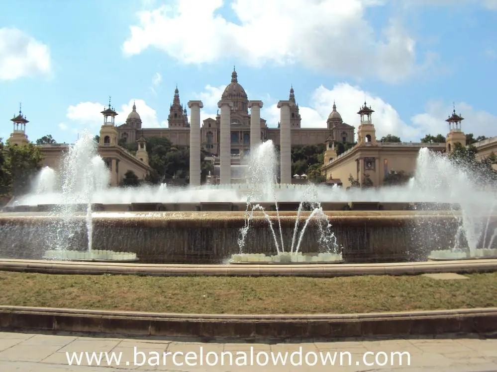 The Magic fountain and the MNAC museum Montjuic Barcelona