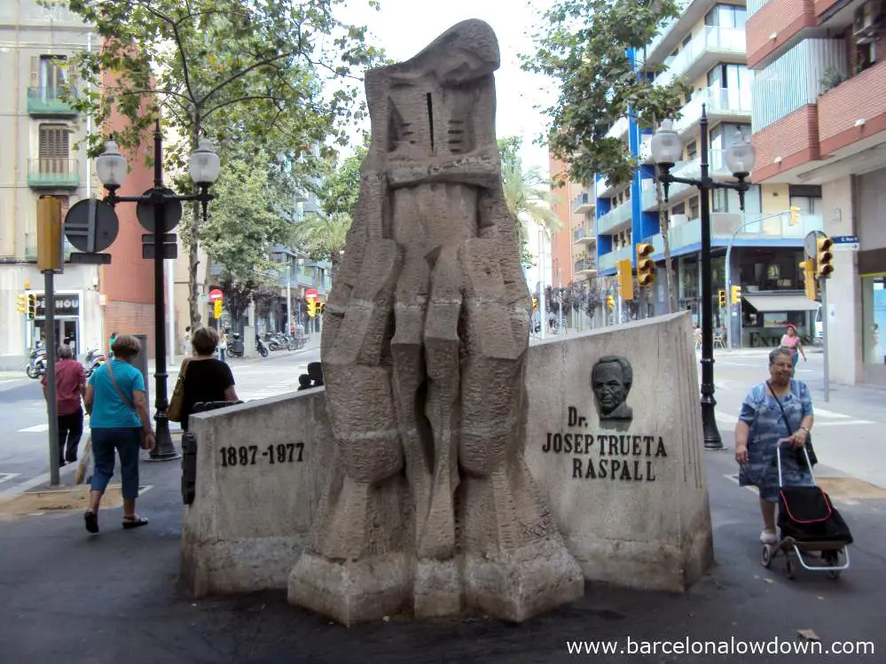 The Doctor Trueta Monument on the Rambla de Poblenou