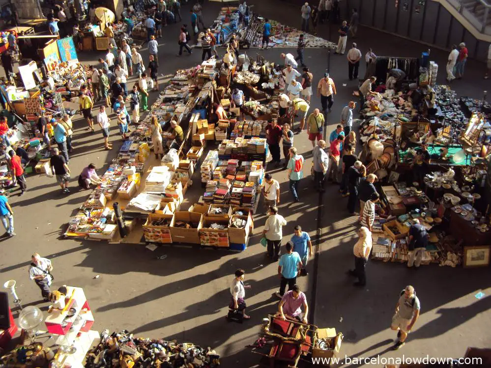 Looking down on the lower level of the Encants.