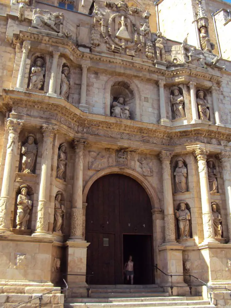 The baroque style 17th century Church of Santa Maria Church in Montblanc, Tarragona, Spain