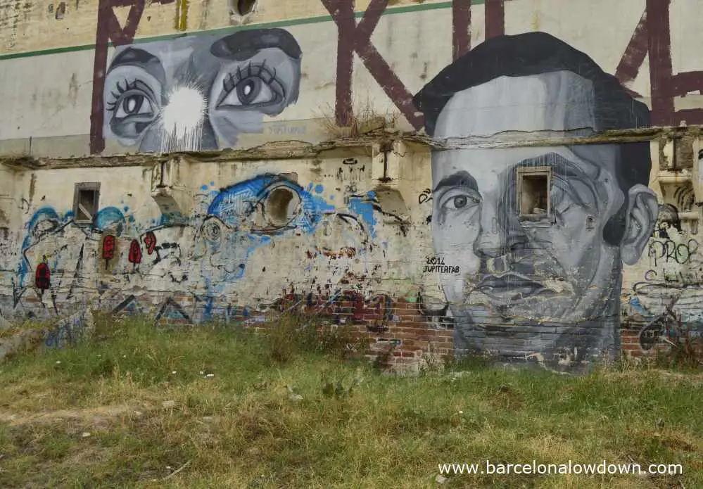 graffiti mural on carrer veneçuela in Barcelona