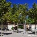 The main entrance to the Parc de les Aigües park in Barcelona's Horta / Guinardo neighbourhood