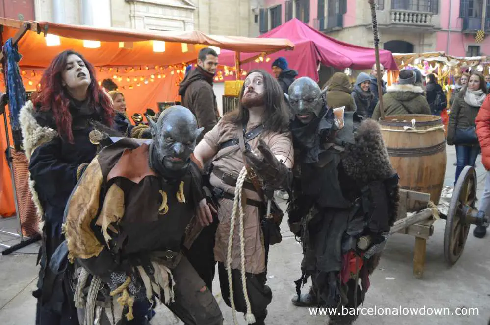 Orks, witches and warriors roam the streets at Vic Medieval Fayre near Barcelona