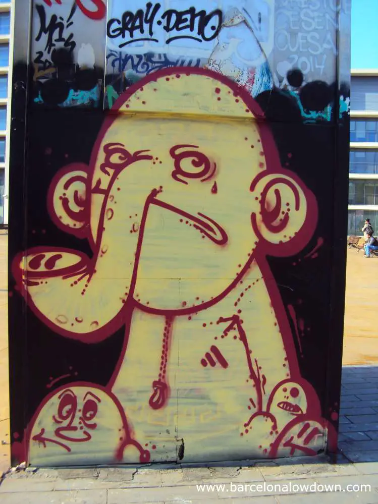 Unhappy elephant in Barcelona