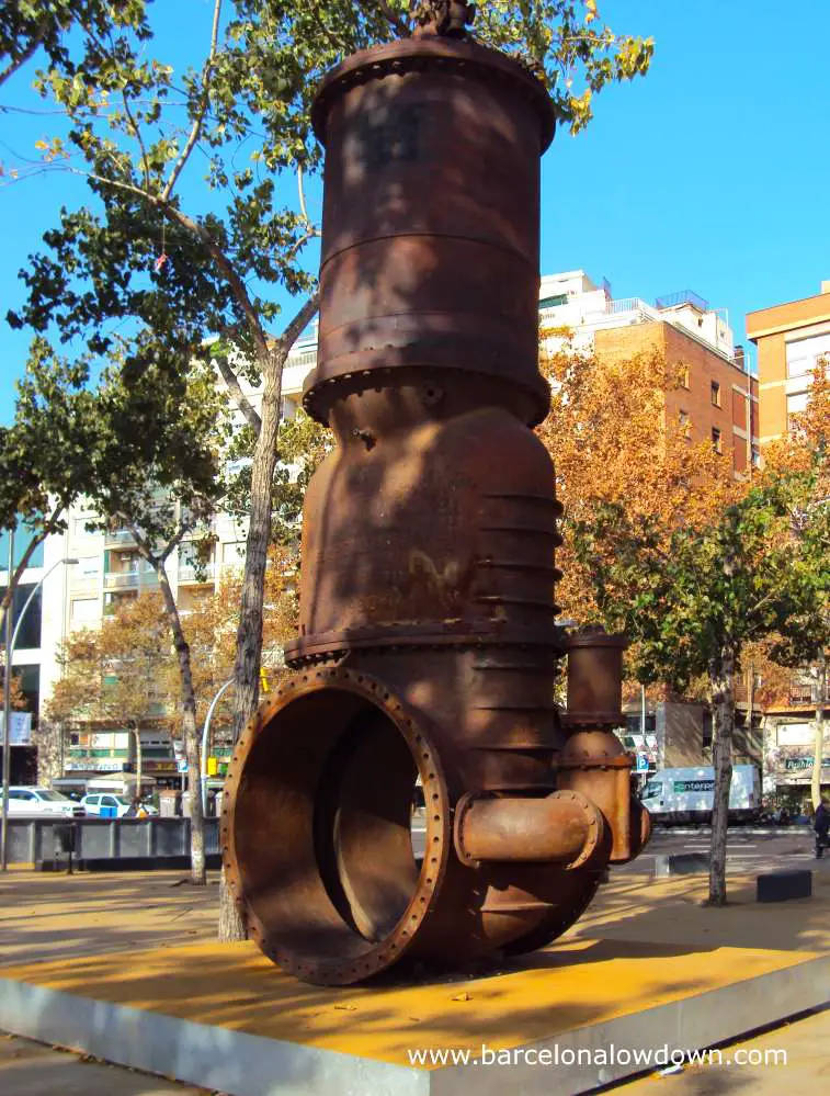 Part of the engine of the La Canadiense electricity generating power station in Barcelona's Poble Sec neighbourhood