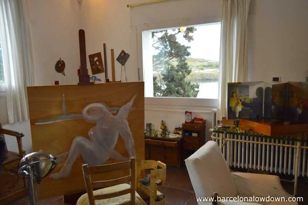 Dalis studio in their house in Portlligat, the second stop on the Dalinian triangle