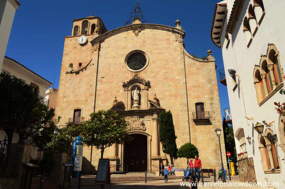 Parish church of Saint Vincent in Tossa de Mar old town. Costa Brava, Catalonia, Spain