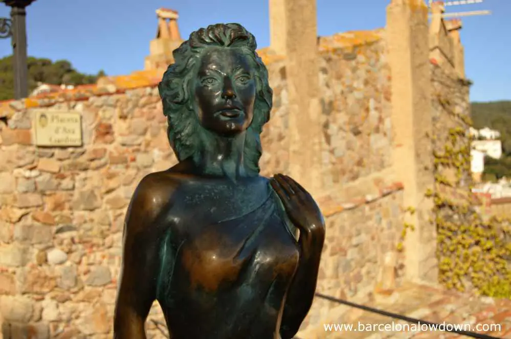 Statue of Ava Gardner, Tossa castle Costa Brava