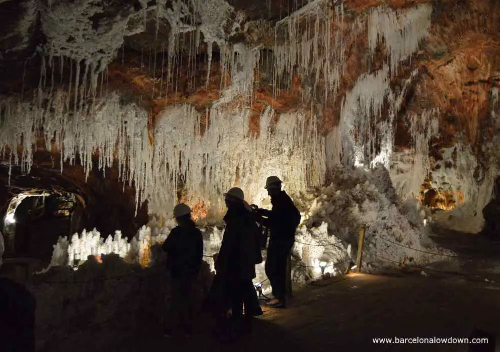 A family visiting the salt mines of Cardona 100km from Barcelona.