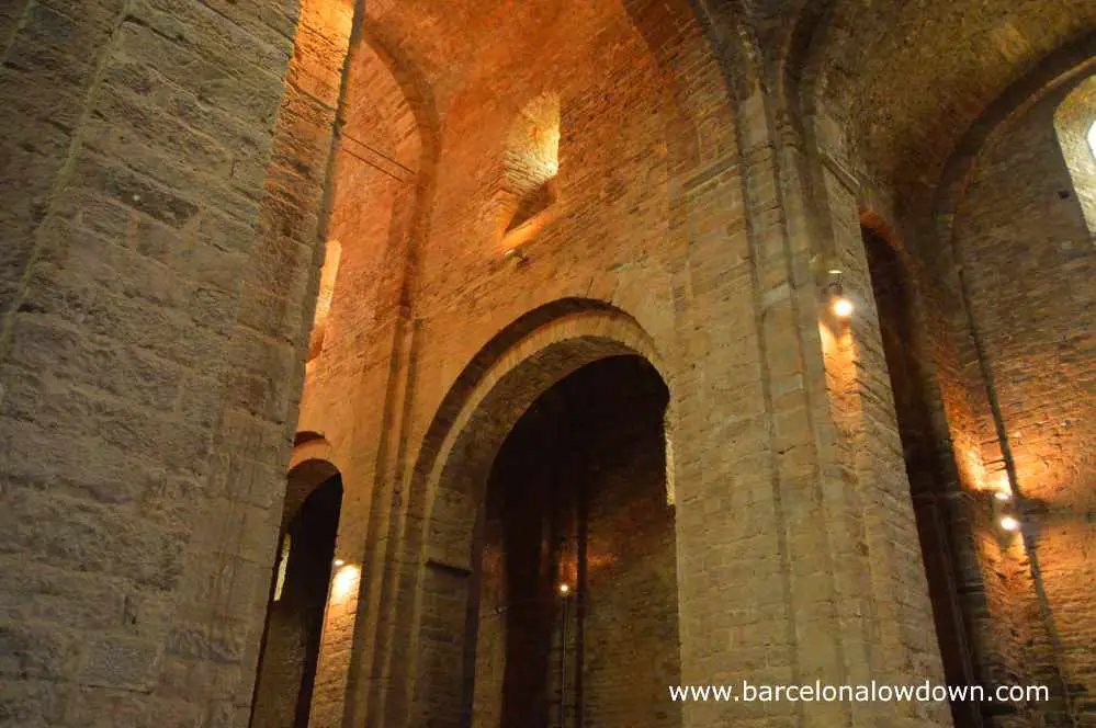 Inside the Romanesque church of Sant Vicenç which was built during the 11th century by the dukes of Cardona