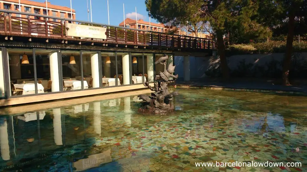 Statue of Cobi, Barcelona's mascot for the 1992 Olympic games