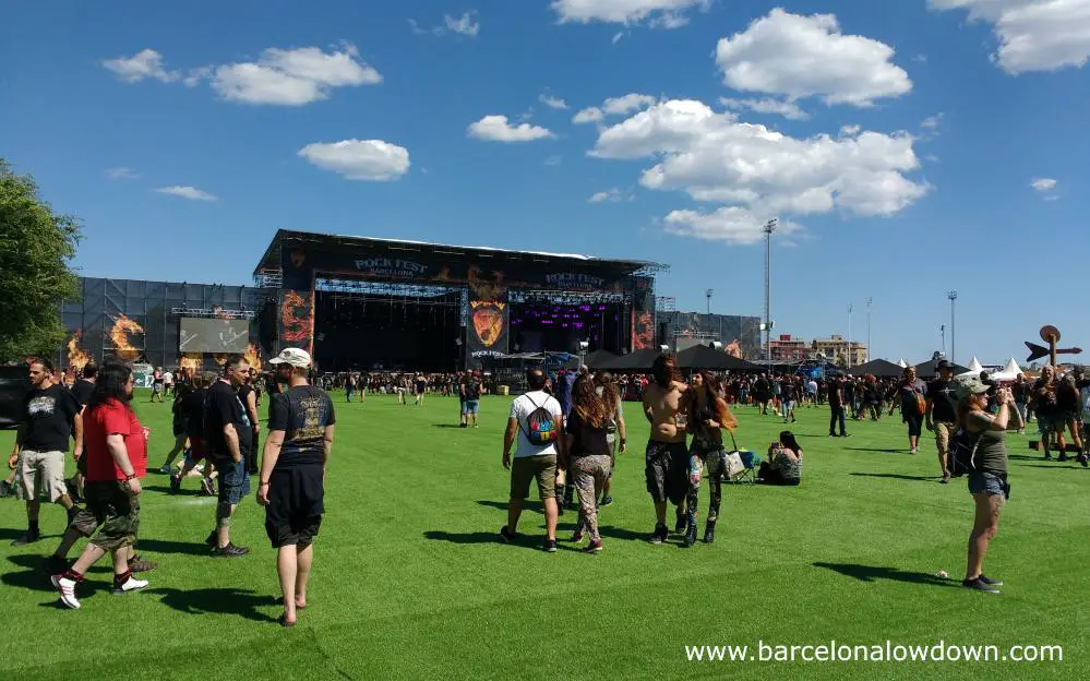 A typically sunny day at Barcelona's heavy metal Rock Festival