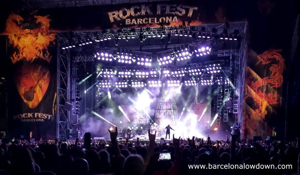 British metal band Saxon on stage at the Rock fest Barcelona 2017