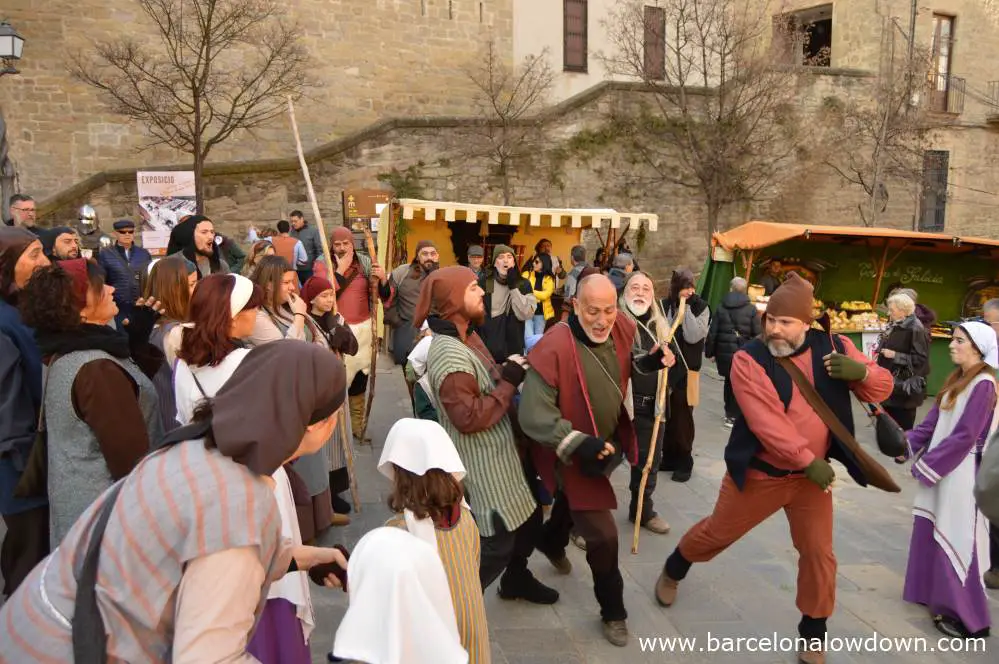 Street performers at Manresa medieval fair