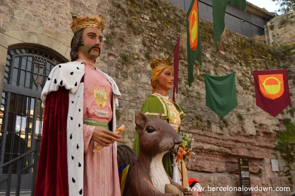 Giants which are used in processiones in Manresa medieval fair