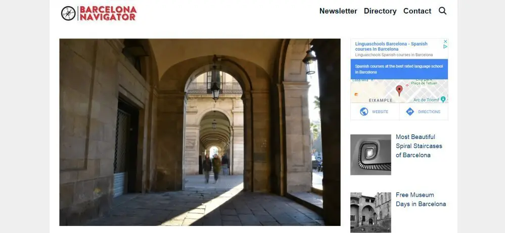 Screenshot from the Barcelona Navigator blog