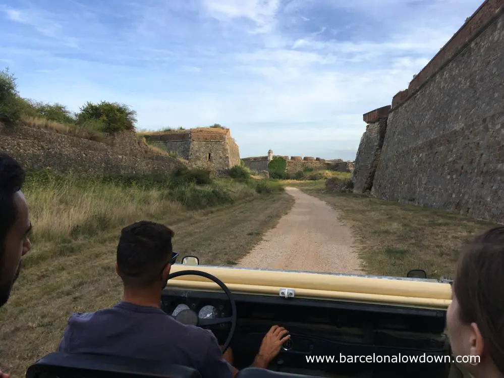 Jeep tour of the moat and battlements of the Sant Ferran castle, Figueres, Spain