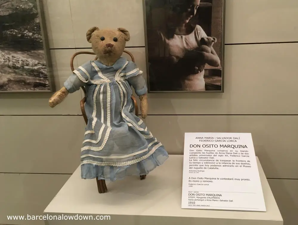 Teddy bear which was owned by Anna Maria Dalí and played with by Salvador Dali and Federico Garcia Lorca