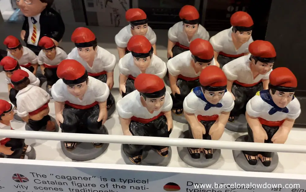 Souvenir caganers at Barcelona airport