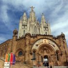 The church at the top of Mount Tibidabo, Barcelona