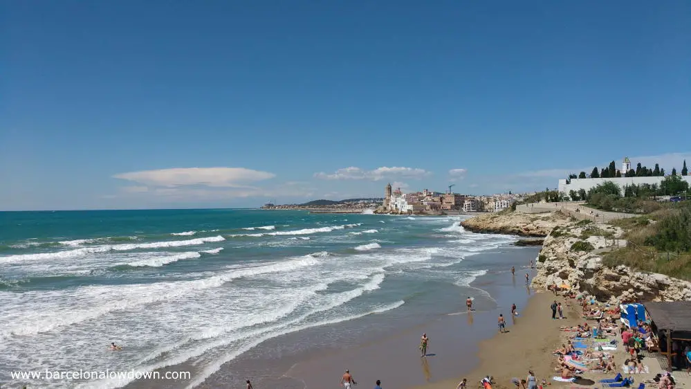 A small cove to the north of Sitges near Barcelona