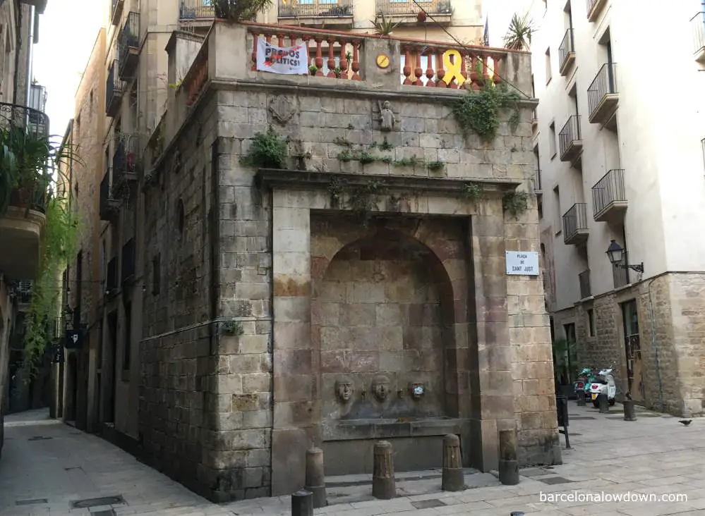 The fountain of Saint Just in Barcelona's Gothic Quarter