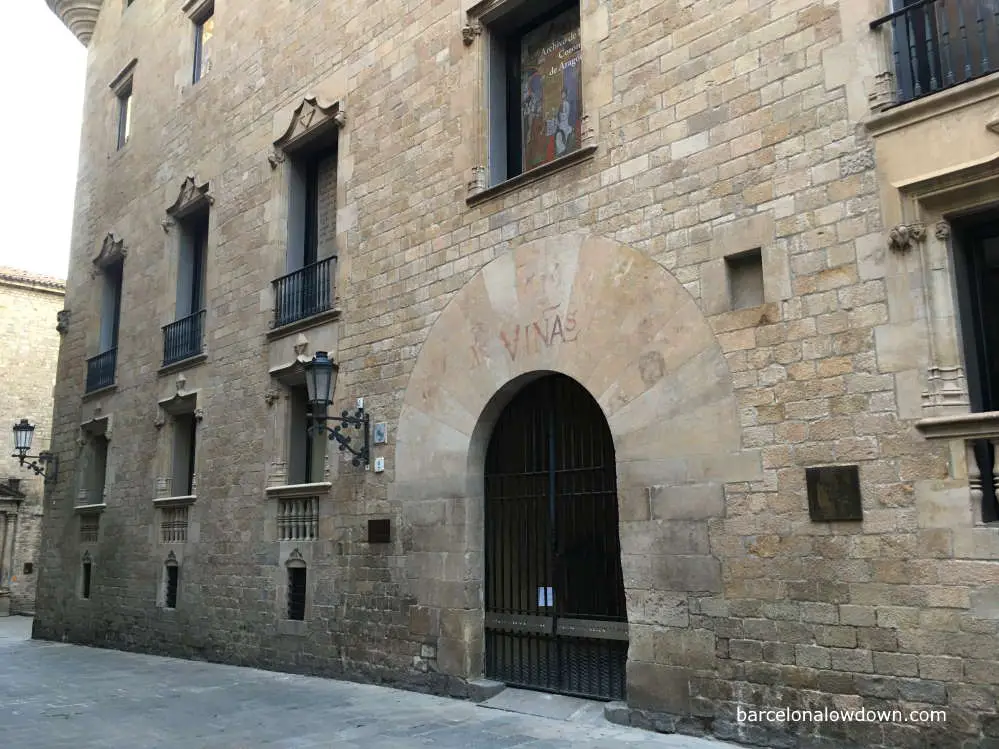 The 16th century Viceroys palace which was built out of stone from Montjuic including a number of Jewish tombstones