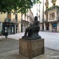 Statue of Angel Guimera in Saint Josep Oriol Square