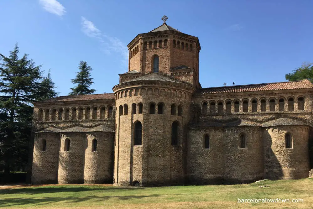The Romanesque exterior of Santa Maria de Ripoll Monastery, Spain