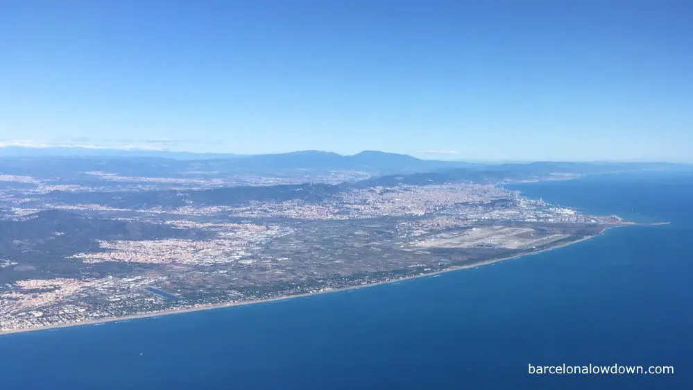 View of Barcelona BCN airport from the window seat