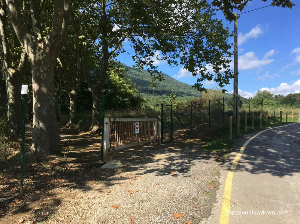 Gate and fence surrounding a farm